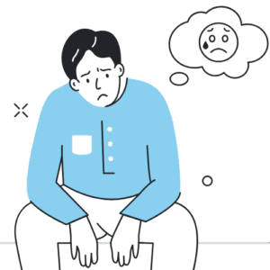 HP制作に不安な男性