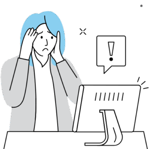 HP制作に不安な女性