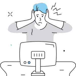 HP制作に不満な男性